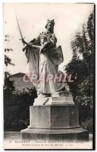 Ansichtskarte AK Domremy Statue de Jeanne d Arc d apres Mercie Statue of Joan of Are by Mercie