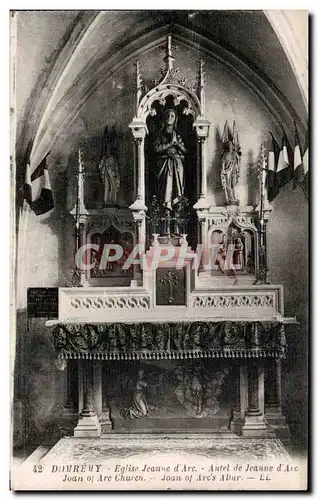 Cartes postales Domremy Eglise Jeanne d Arc Autel de Jeanne d Are Joan of Arc Church Joan of Arc s