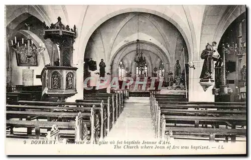 Ansichtskarte AK Domremy Interieur de I Eglise ou fut baptisee Jeanne d Arc