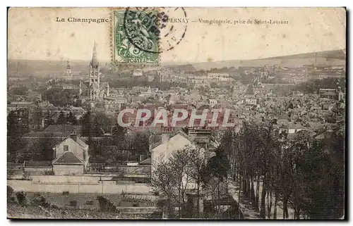 Cartes postales La Champagne Epernay Vue ganerale prise de Saint Laurent