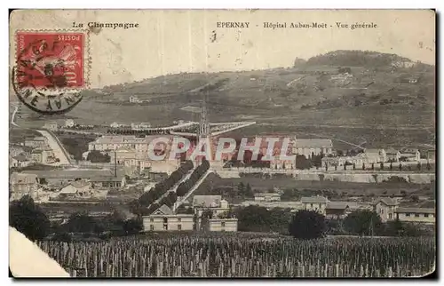 Cartes postales La Champagne Epernay Hopital Auban Moet Vue generale