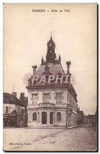 Cartes postales Fismes Hotel de Ville