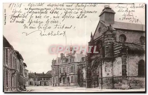 Ansichtskarte AK La Neuville au Pont L Hotel de Ville et l Eglise
