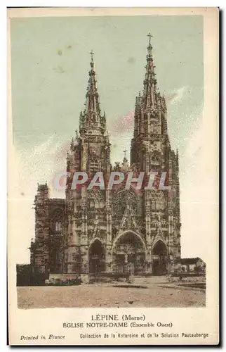 Cartes postales L Epine (Marne) Eglise Norte Dame (Ensemble Ouest)