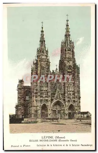 Cartes postales L Epine (Marne) Eglise Notre Dame (Ensemble Ouest)