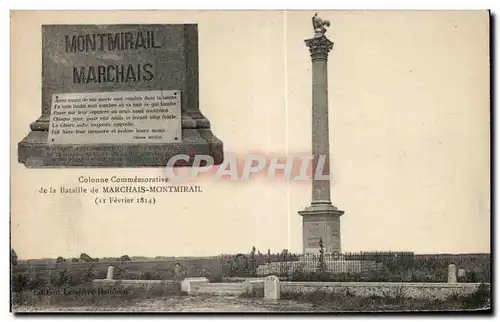 Ansichtskarte AK Colonne Commemorative de la Bataille de Marchais Montmirail 11 Fevrier 1814