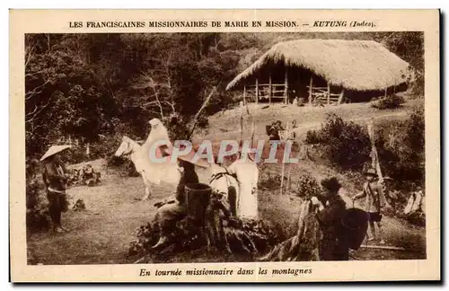 Cartes postales Les Franciscaines Missionnaires de Marie en Misson Kutung (Indes) en tournee missionnaire Montag