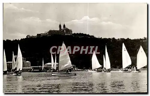 Cartes postales Hungary Tihany Latkep az Apatsagai templomma Hongrie Bateaux