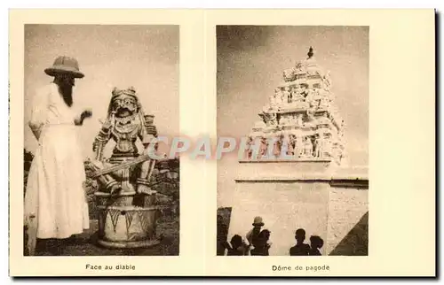 Cartes postales Inde india Missions etrangeres Eveche de Salem Face au diable Dome de pagode