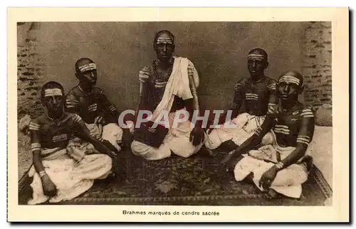 Cartes postales Inde india Missions etrangeres Eveche de Salem Brahmes marques de cendre sacree