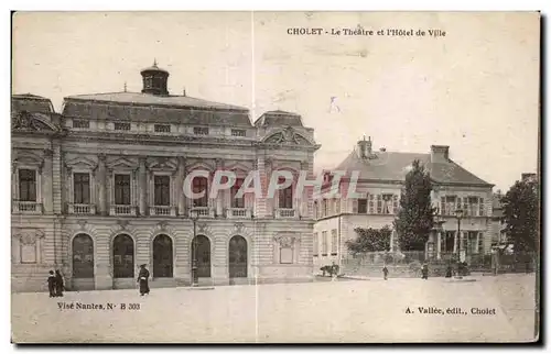 Cartes postales Cholet Le Theatre et I Hotel de Ville