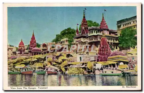 Cartes postales View from The Ganges Varanasi Mordecasi Inde India
