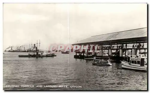 Ansichtskarte AK Colombo Harrbour And Landing Jetty Ceylon Sri lanka Ceylan