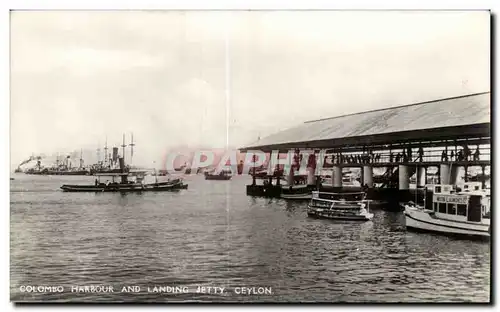 Cartes postales Colombo Harrbour And Landing Jetty Ceylon Sri lanka Ceylan