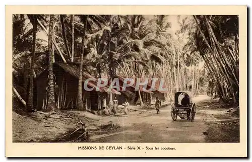 Cartes postales Missions De Ceylan Sieire X Sous les cocotiers Ceylon Sri lanka Ceylan