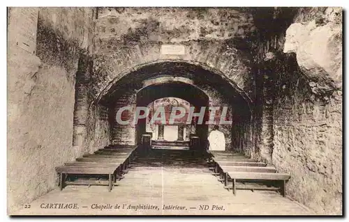 Cartes postales Tunisie Carthage Chapelle de l Amphitheatre Interieur