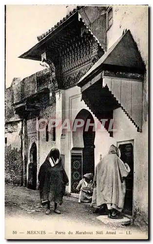 Ansichtskarte AK Maroc Meknes Porte de marabout Sidi Amed