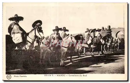 Cartes postales Maroc Maroc Cavaliers du Sud Cheval Horse