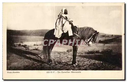 Ansichtskarte AK Maroc Un Cavalier Marocain Cheval horse