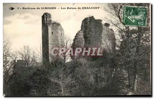 Cartes postales Environs de Limoges Les Ruines de Chalucet