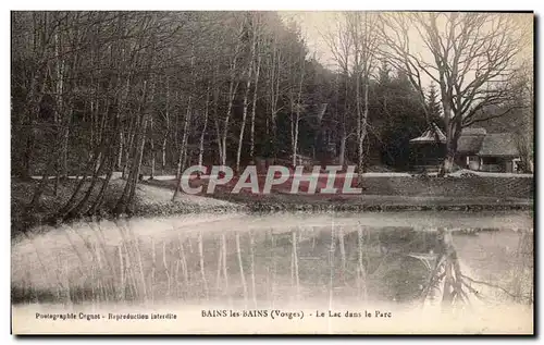 Cartes postales Bains Les Bains (Vosges) Le Lac dans le Pare