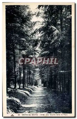 Cartes postales Bains Les Bains Allee des Sapins dans le pare