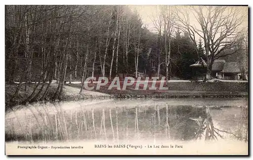 Cartes postales Bains Les Bains (Vorges) Le Lac dans le Pare