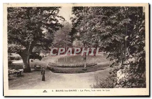 Cartes postales Bains les Bains Le Parc Vue le Lac