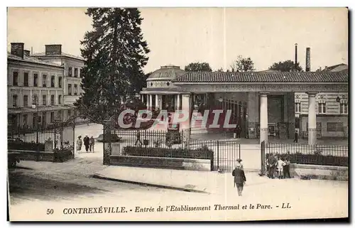 Cartes postales Contrexeville Entree de l Etablissement Thermal et le Parc