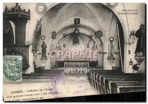 Ansichtskarte AK Domremy Interieur De l Eglise Dans Laquelle Jeanne D Arc A Ete Baptisee