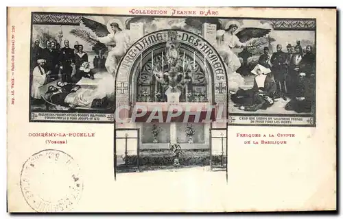 Cartes postales Domremy La Pucelle (Vosges) Fresques A La Crypte De La Basilique Jeanne d arc