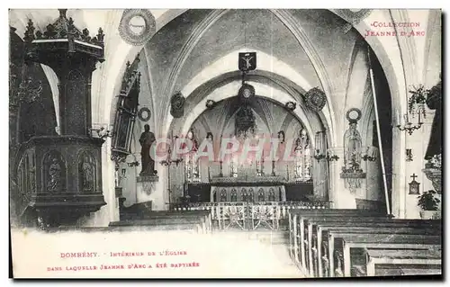 Ansichtskarte AK Domremy Interieur De L Eglise Dans laquelle Jeanne D Arc A ete Daptisee