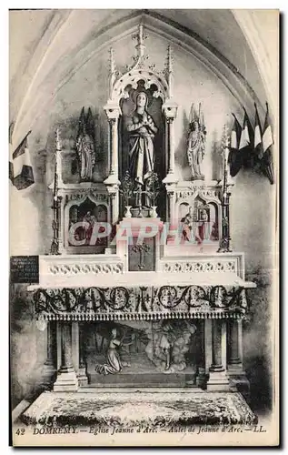 Cartes postales Domremy Eglise jeanne d Arc Autel de Jeanne d Arc