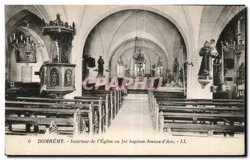 Ansichtskarte AK Domremy Interieur de l Eglise ou fut baptisee Jeanne d Arc