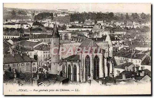 Cartes postales Epinal Vue generale prise du Chateau