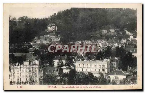 Cartes postales Epinal Vue generale sur la Butte du Chateau