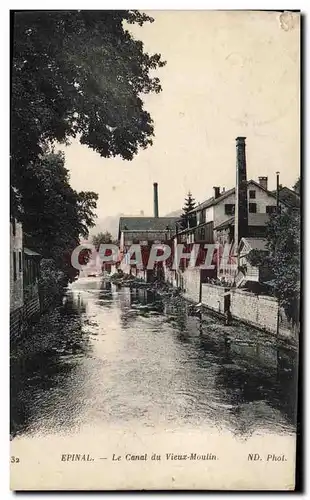 Cartes postales Epinal Le canal du Vieux Moulin