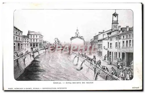 Ansichtskarte AK Epinal Cino Heures Du Matin Lavandieres