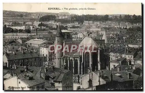 Ansichtskarte AK Epinal Vue generale prise du Chateau