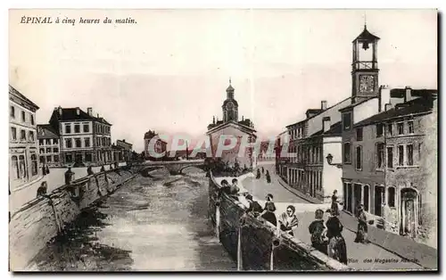 Cartes postales Epinal a cinq heures du matin Lavandieres