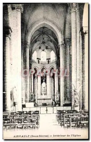 Cartes postales Airvault (Deux Sevres) Interieur de I Eglise