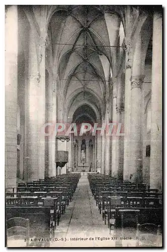 Cartes postales Airvault Interieur de I Eglise XII siecle