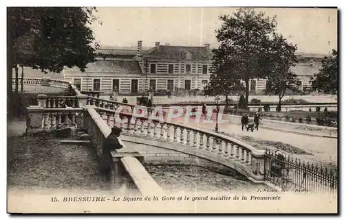 Cartes postales Bressuire Le Square de la Gare et le grand escalier de la Promenade