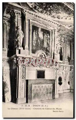 Cartes postales Oiron Le Chateau (XVI Siecle) Cheminee du Cabinet des Muses Dando Berry