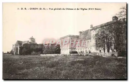 Cartes postales Oiron Vue generale du Chateau et de l Eglise (XVI Siecle)