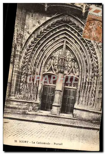 Cartes postales Niort La Cathedrale Portail