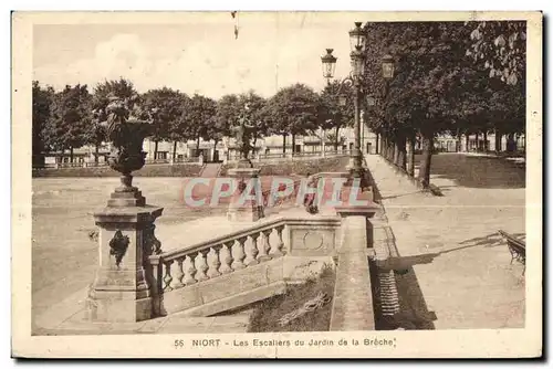 Cartes postales Niort Les Escaliers du Jardin de la Breche