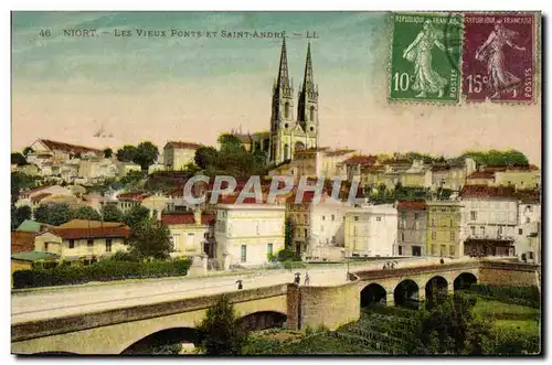 Cartes postales Niort Les vieux Ponts et Saint Andre