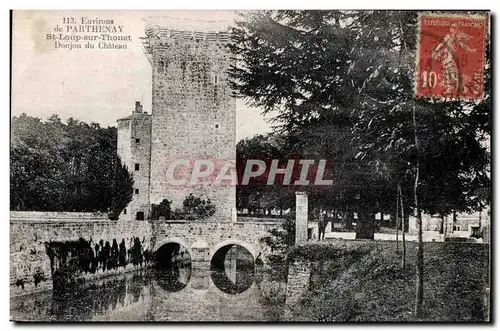 Ansichtskarte AK Environs de Parthenay St loup Sur Thouet Donjon Du Chateau