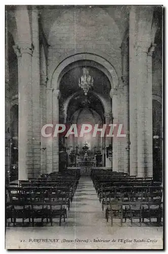 Cartes postales Parthenay Interieur de L Eglise Sainte Croix